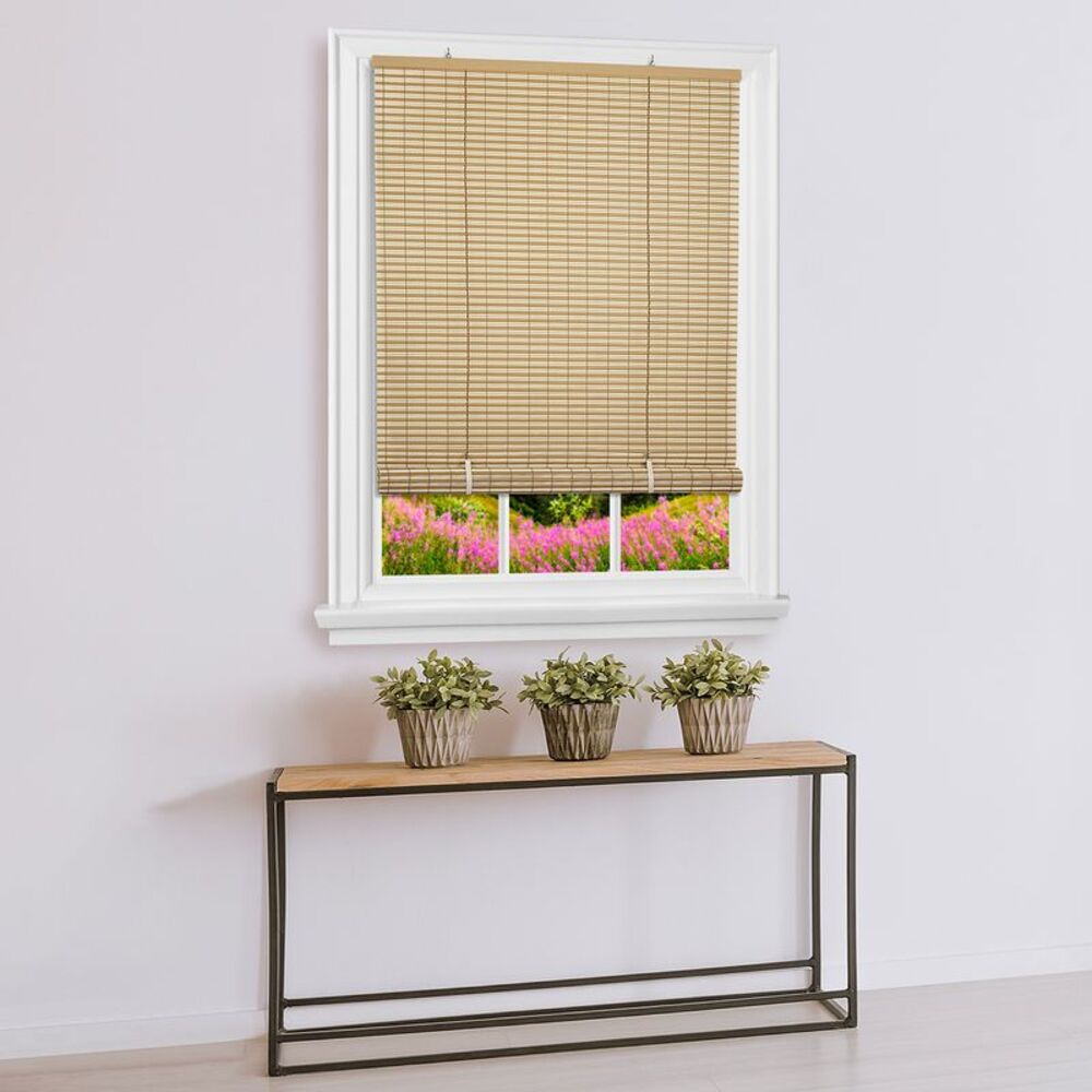 Eclipse Cordless Vinyl Roll-Up Blind 30x72 - Desert/Almond